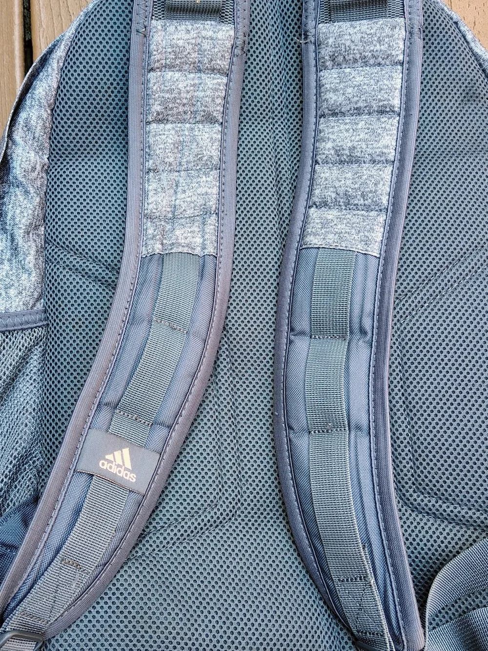Adidas Heather Gray Backpack with Pink Trim